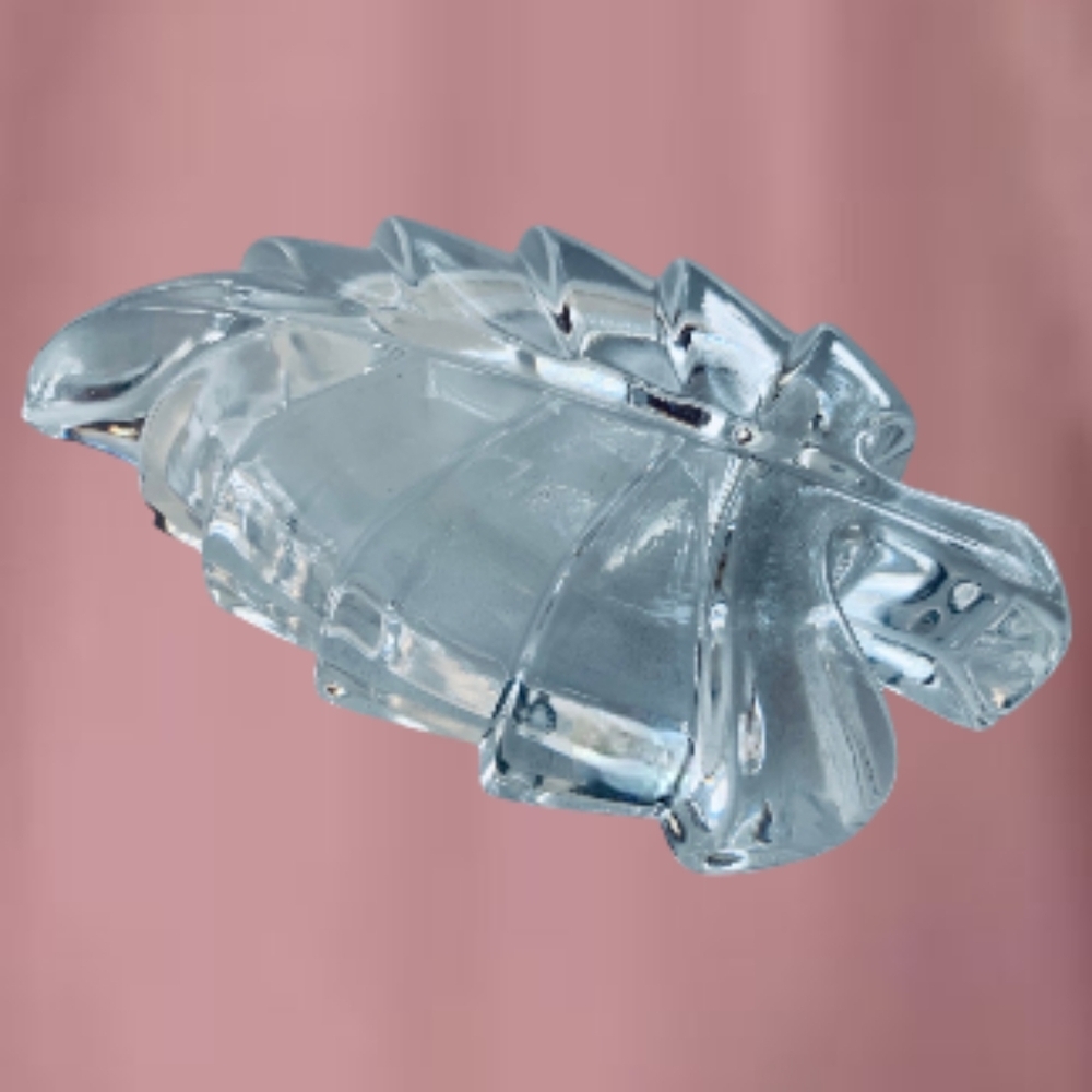 VINTAGE "ROYAL CRYSTAL ROCK" ITALIAN GENUINE LEAD CRYSTAL BUTTER PAT DISH 24% - Picture 2 of 8